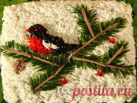 Салат Новогодняя открытка .