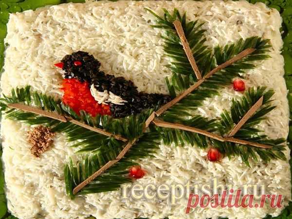 Салат Новогодняя открытка .