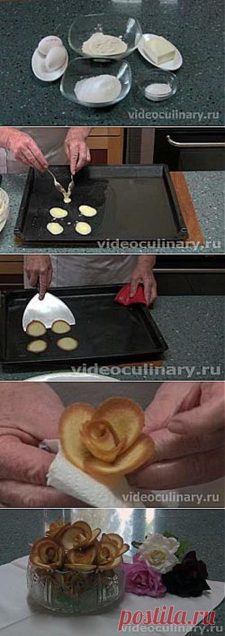 Печенье Розы к чаю - Видеокулинария.рф - видео-рецепты Бабушки Эммы | Видеокулинария.рф - видео-рецепты Бабушки Эммы