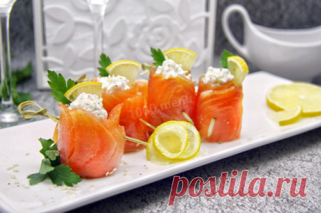 Рулетики из семги с творожным сыром рецепт с фото пошагово - 1000.menu