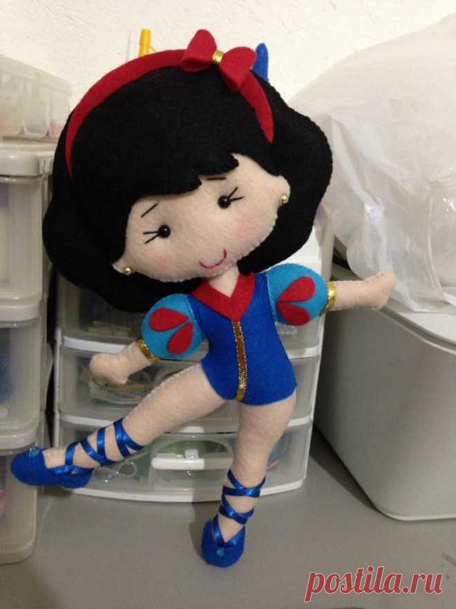 Branca de neve em feltro - Ver e Fazer