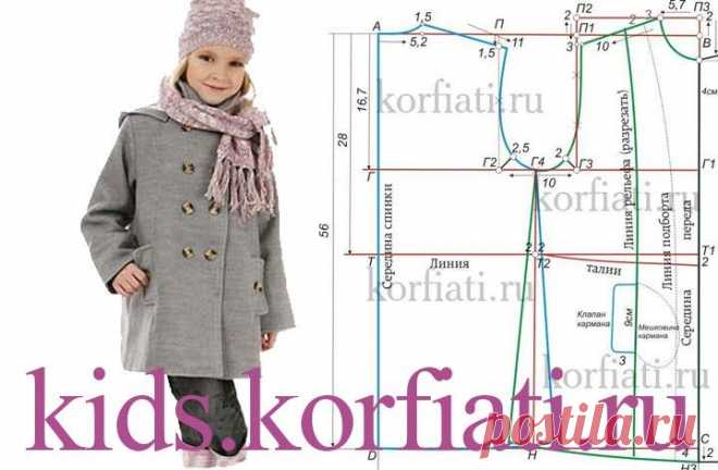 Выкройка пальто для девочки от А.Корфиати