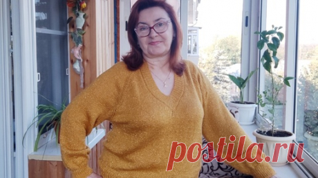 Женский пуловер регланом сверху и V-образной горловиной. МК 2 часть. | Светлана Алтынова | Дзен