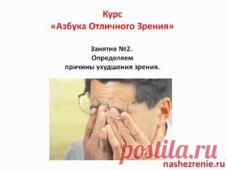 Курс &quot;Азбука отличного зрения!&quot; Занятие №2. Причины ухудшения зрения.