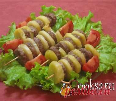 "Гармошка" картофельно-мясная фото рецепт приготовления
