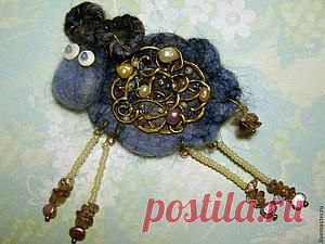 Готовимся к Новому году: делаем брошки-барашки - Ярмарка Мастеров - ручная работа, handmade