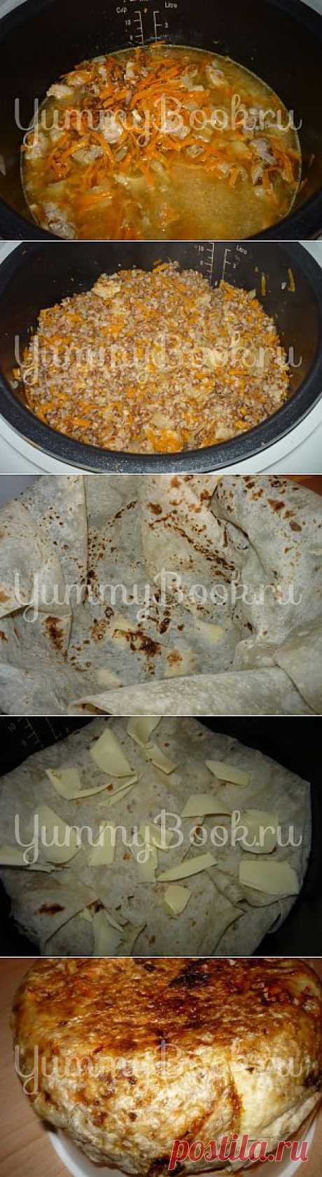 Гречневая каша c мясом в лаваше из мультиварки - пошаговый рецепт с фото