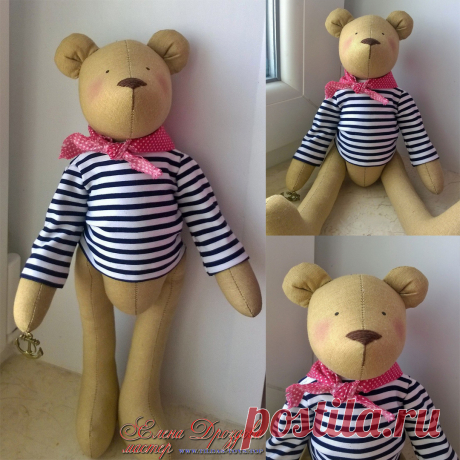Мишка моряк - заказать изготовление игрушки можно на сайте https://www.tildas-toys.top/ в разделе "контакты"