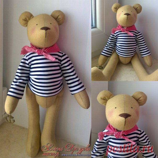 Мишка моряк - заказать изготовление игрушки можно на сайте https://www.tildas-toys.top/ в разделе "контакты"