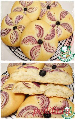 Лепешки с оливковым маслом и луком - кулинарный рецепт