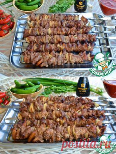 Шашлык в хлебном маринаде с соусом - кулинарный рецепт