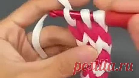 Интересный способ вязания крючком