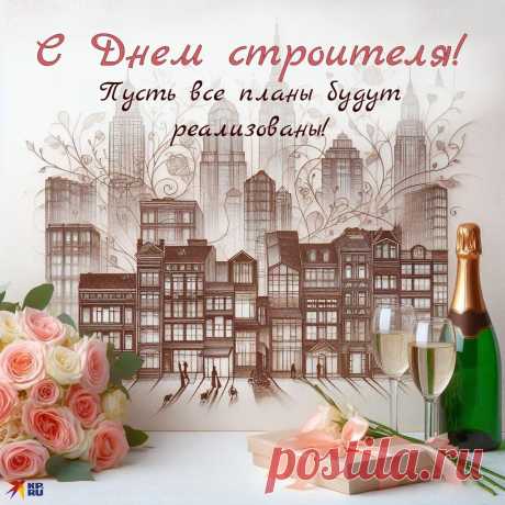 С Днем строителя! Успеха,
Много радости и смеха,
Без работы не сидеть,
Деньги в долларах иметь!