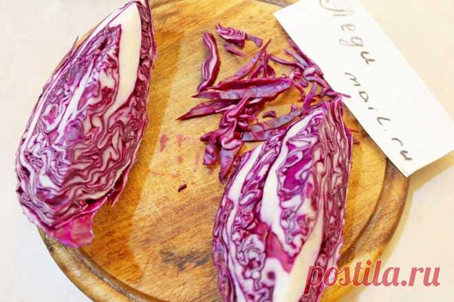 Салат из краснокочанной капусты с крабовыми палочками - пошаговый рецепт с фото - как приготовить, ингредиенты, состав, время приготовления - Леди Mail.Ru