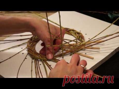 Русская ива. Урок 3. Плетение косы из ивы. - YouTube