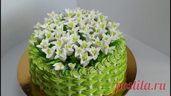 Сказочное настроение! Торт с подснежниками!!!