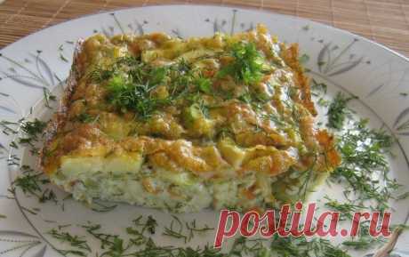 Кабачковый омлет в духовке — легкое начало дня!