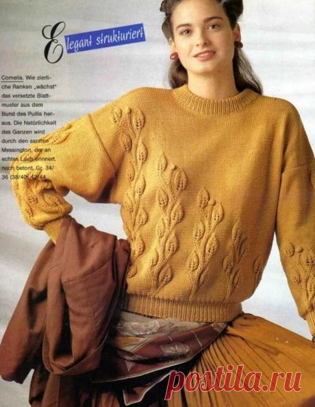 Романтичная подборка джемперов из ретро журналов + мастер-класс фонового узора спицами. | Asha. Вязание и дизайн.🌶 | Яндекс Дзен