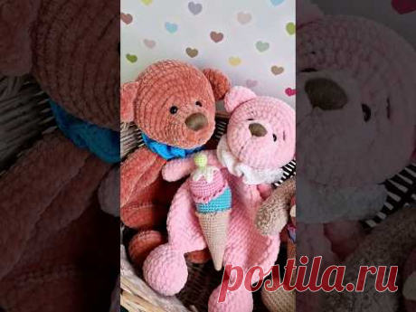 Мишки комфортеры. Новое направление. #вяжукрючком #мишкакрючком