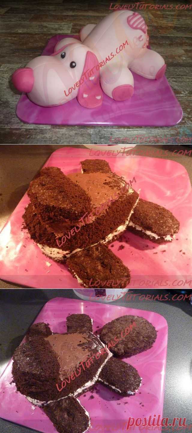 МК торт "Плюшевая собачка" -Carved Plush Dog cake tutorial - Мастер-классы по украшению тортов Cake Decorating Tutorials (How To's) Tortas Paso a Paso