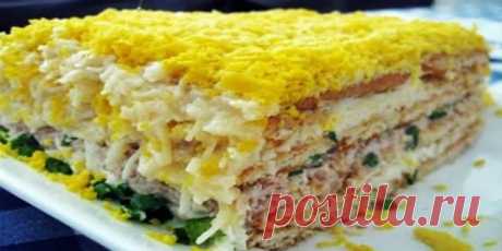 До неприличия вкусный торт-салат закусочный… рекомендую — Копилочка полезных советов