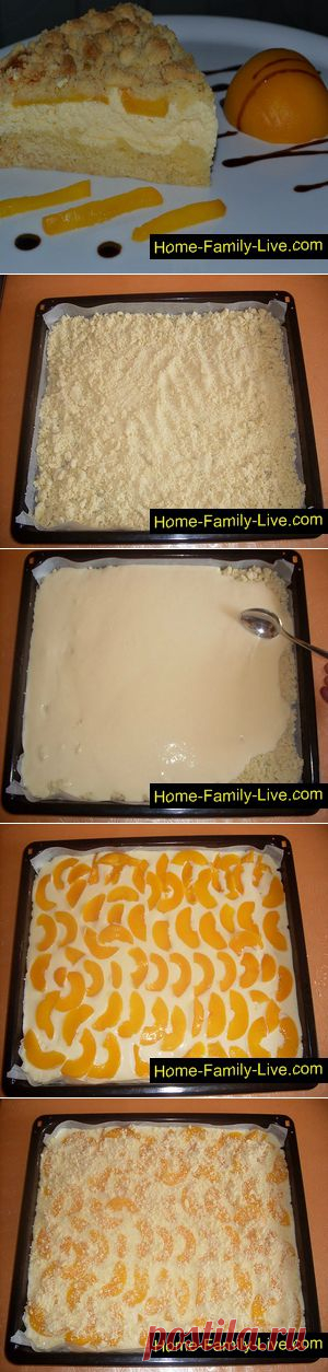 Пирог с персиками - пошаговый рецепт с фото