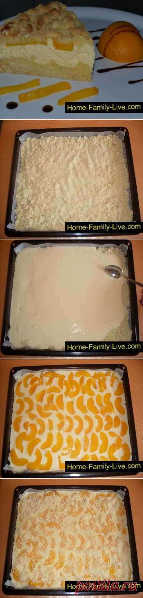 Пирог с персиками - пошаговый рецепт с фото