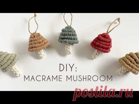 DIY: MACRAME MUSHROOM ORNAMENT | MACRAME CHRISTMAS ORNAMENT | MACRAME MUSHROOM TUTORIAL - YouTube
