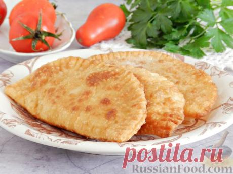 Рецепт: Тонкие пирожки с творогом и зеленью на RussianFood.com