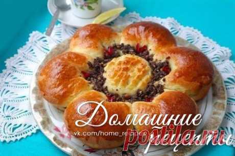 Пирог-цветок с маковой начинкой