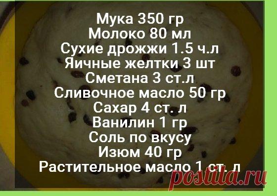 Тесто для булочек с изюмом | Рецепты Бабушки Вари | Яндекс Дзен