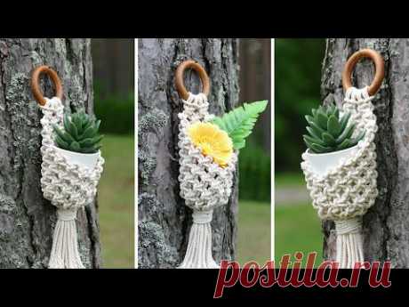 DIY MACRAME POT HANGER | PLANT HANGER | WALL BASKET | PLANT HOLDER - YouTube