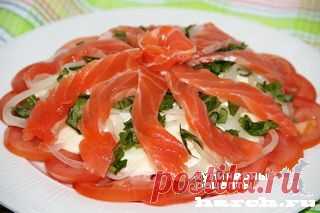 Салат с семгой и соусом из авокадо &#8220;Браво&#8221;  |  Харч.ру  - рецепты для любителей вкусно поесть