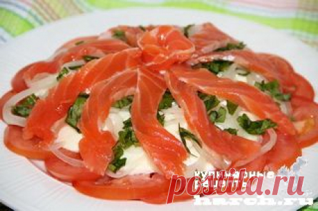 Салат с семгой и соусом из авокадо “Браво” | Харч.ру - рецепты для любителей вкусно поесть