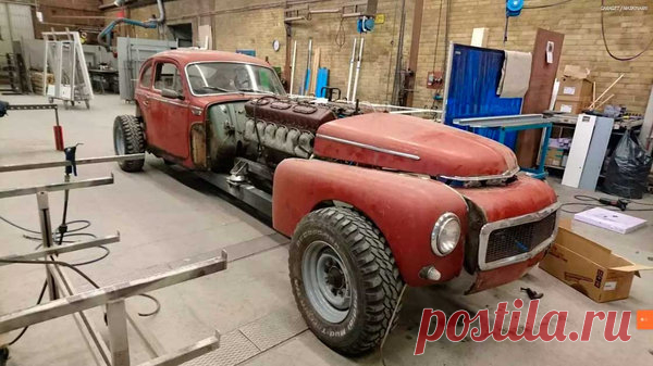 Volvo PV544 с 38,8-литровым двигателем. Вот это звук! | Педаль в пол | Яндекс Дзен