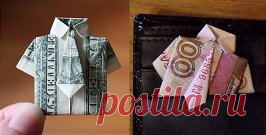 Денежная рубашка с галстуком.
