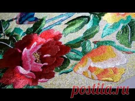 ВЫШИВКА ГЛАДЬЮ : ФОН    / SATIN STITCH:  BACKGROUND