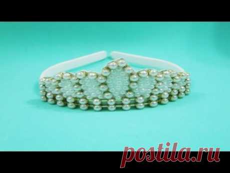 Faça você mesma: tiara coroa de pérolas
