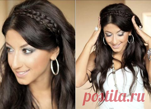 Распущенные волосы с косичкой (38 фото): видео-инструкция как плести косу своими руками, фото и цена