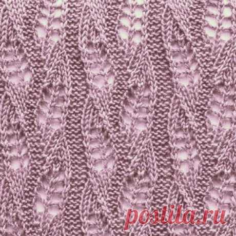 Ажурный узор спицами. Схема. / knittingideas.ru