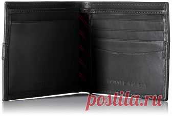 Tommy Hilfiger Men's Ranger Leather Passcase Wallet with Removable Card Holder, Black, One Size at Amazon Men’s Clothing store: Wallets