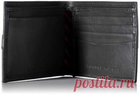 Tommy Hilfiger Men's Ranger Leather Passcase Wallet with Removable Card Holder, Black, One Size at Amazon Men’s Clothing store: Wallets