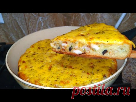 Безумно ВКУСНЫЙ куриный пирог👍В 100 раз вкуснее пиццы! Простой рецепт на сковороде