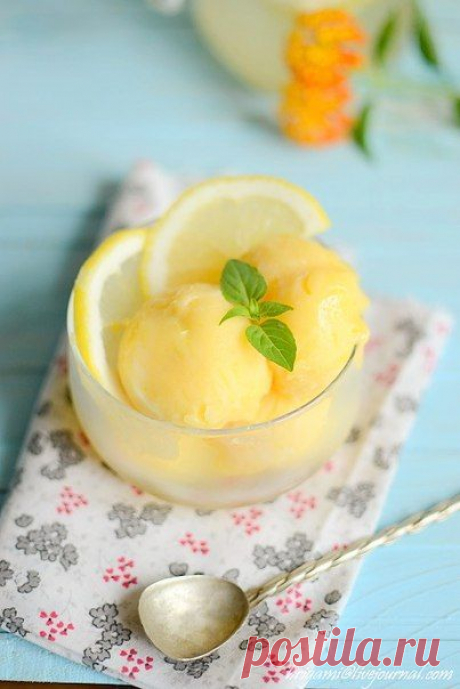 Мороженое из лимонного курда