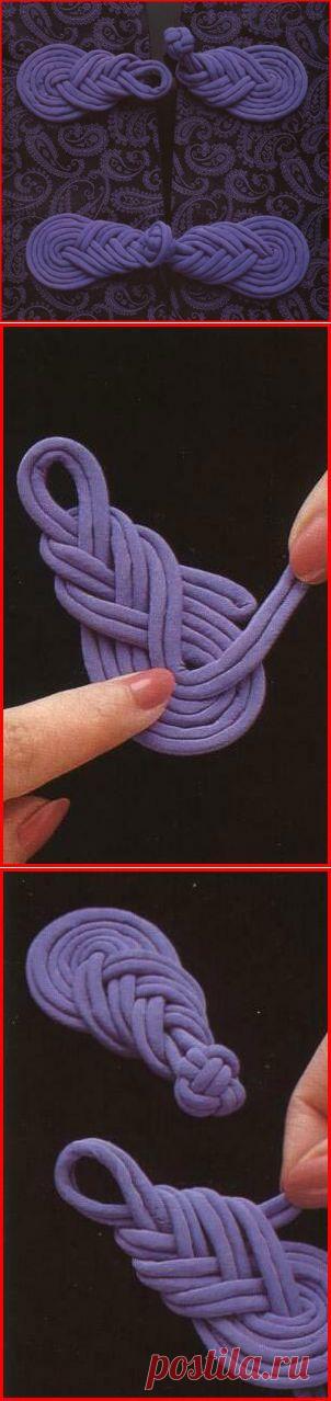 Как сделать китайскую застежку (или клевант) для одежды своими руками / Мастер-класс