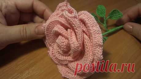 Большая роза Часть 1 Rose Crochet Part 1