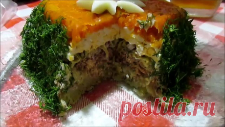 ОЧЕНЬ ВКУСНЫЙ САЛАТ с консервами и солеными огурчиками. Бюджетно, просто, быстро