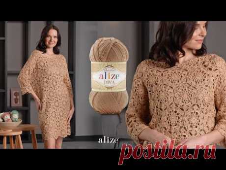 Платье с мотивом крючком от Alize Diva