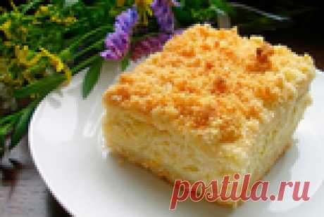 Рецепт насыпного песочного пирога с творогом и яблоками в духовке