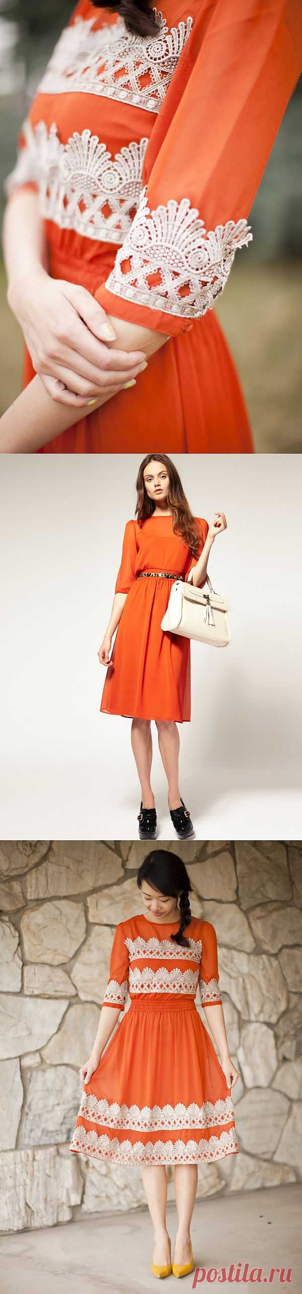 Декор платья кружевом / Платья Diy / Модный сайт о стильной переделке одежды и интерьера